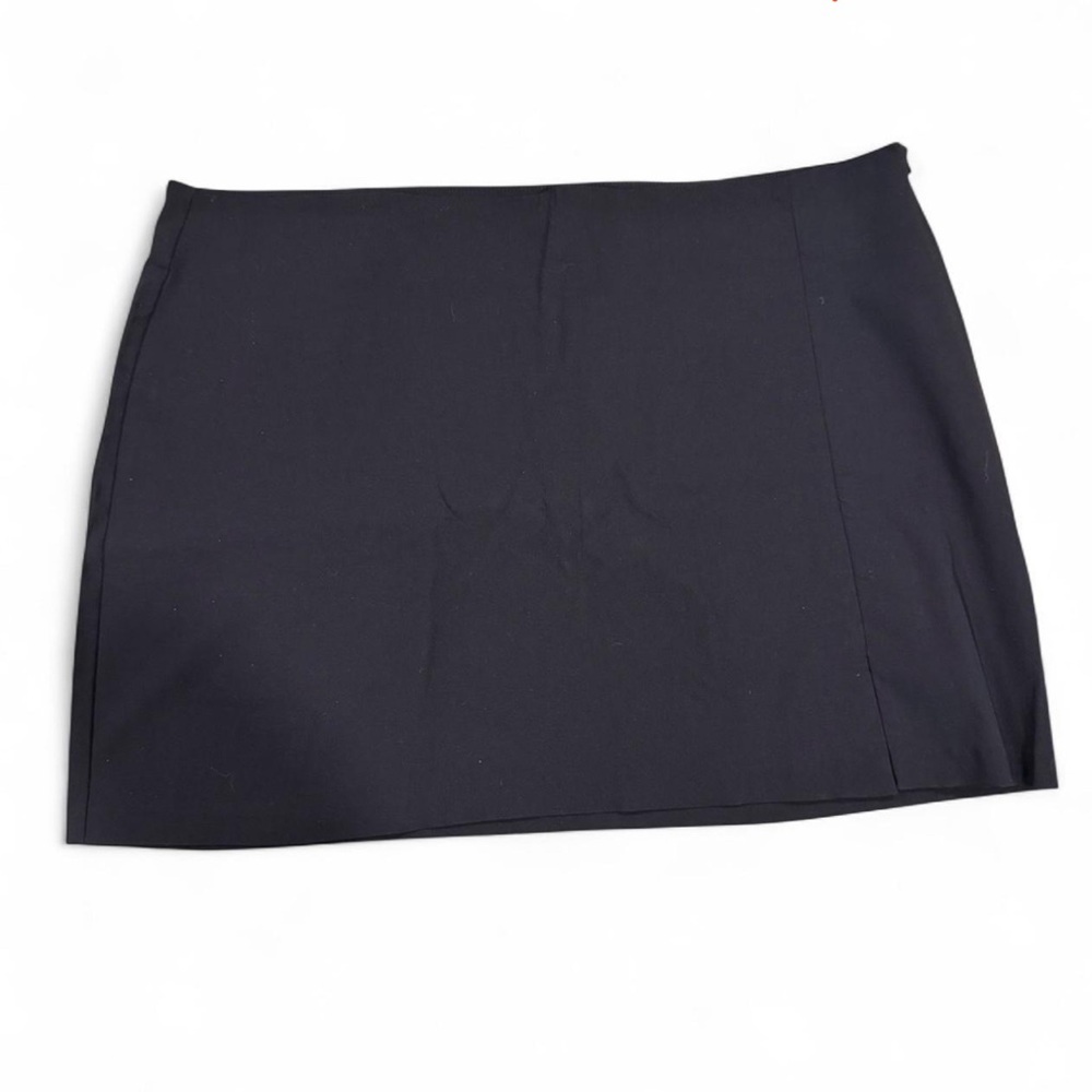 ASOS High Waisted Black Mini Skirt | Size 20 | Side Zip & Slit